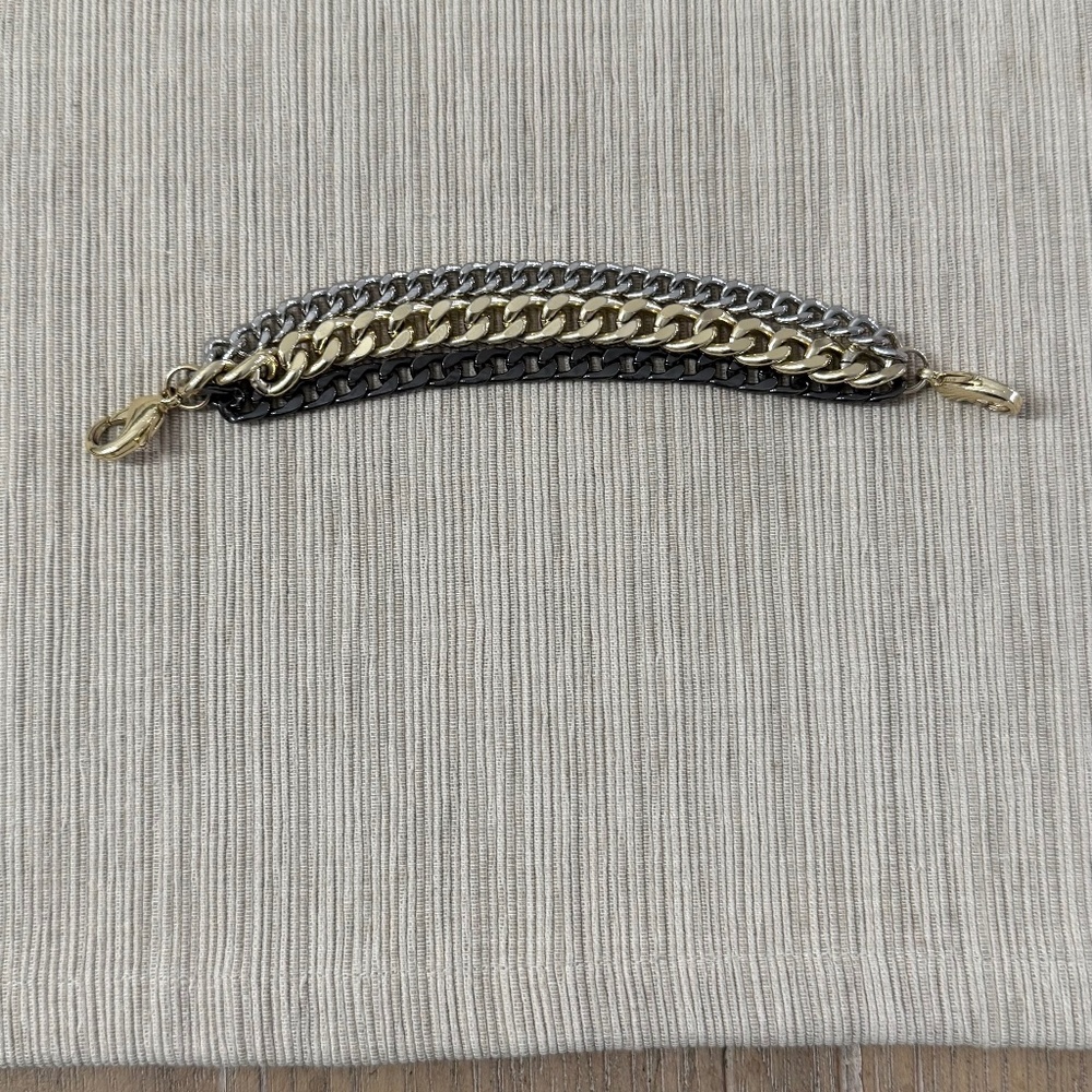 Bandolier Sabrina Wristlet ~ Gold, Pewter & Silver